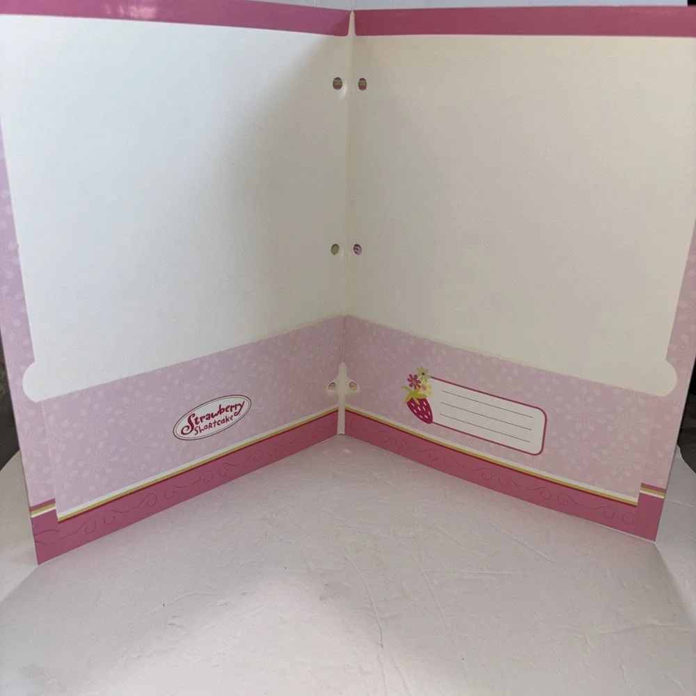 Vintage 2006 American Greetings Strawberry Shortcake School Folder Lot Of 2